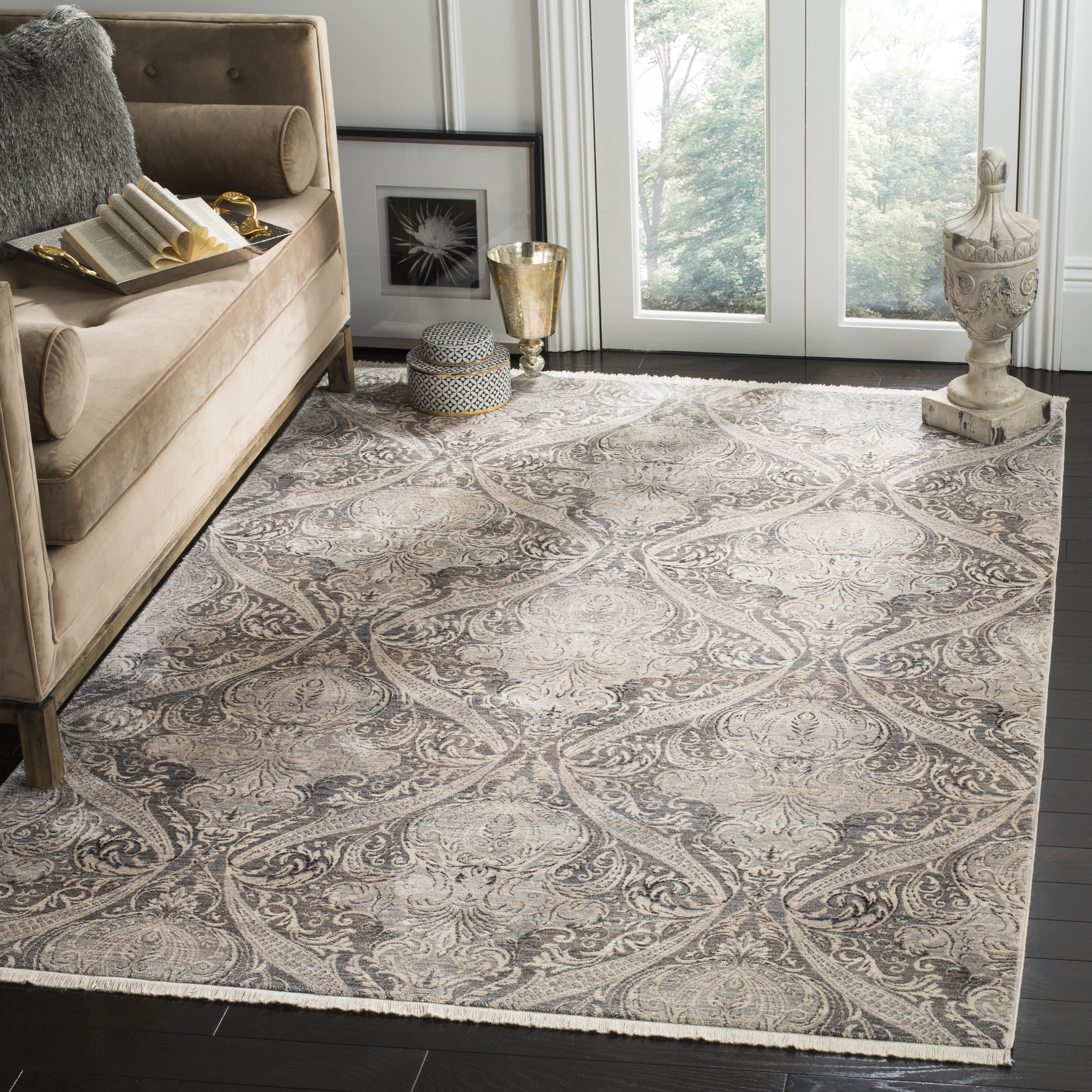 Arlo Home Woven Area Rug, VTP473F, Grey/Charcoal,  4' X 6' - Image 1