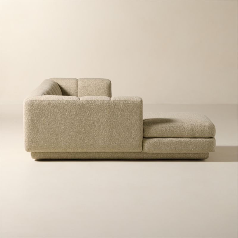 Yarrow 2-Piece L-Shaped Camel Woven Fabric Sectional Sofa with Left-Arm - Image 5