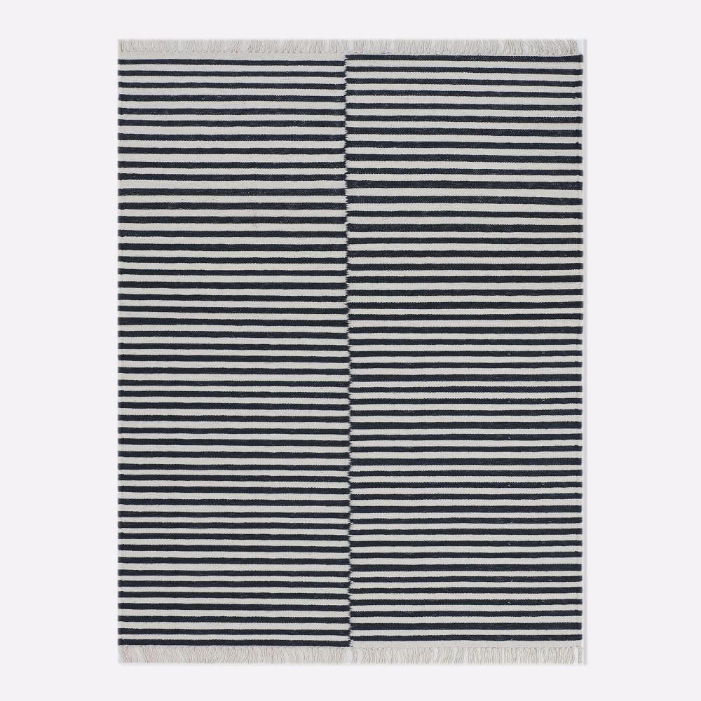 Staggered Stripe Rug, 9x12, Iron - Image 0
