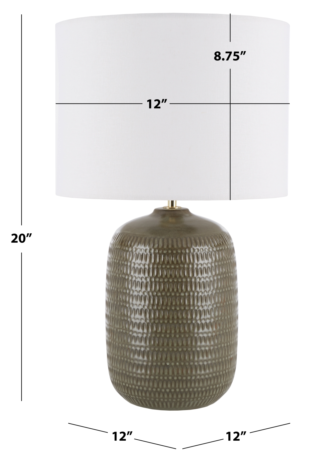 Oryn 20" Table Lamp - Taupe - Safavieh - Image 0