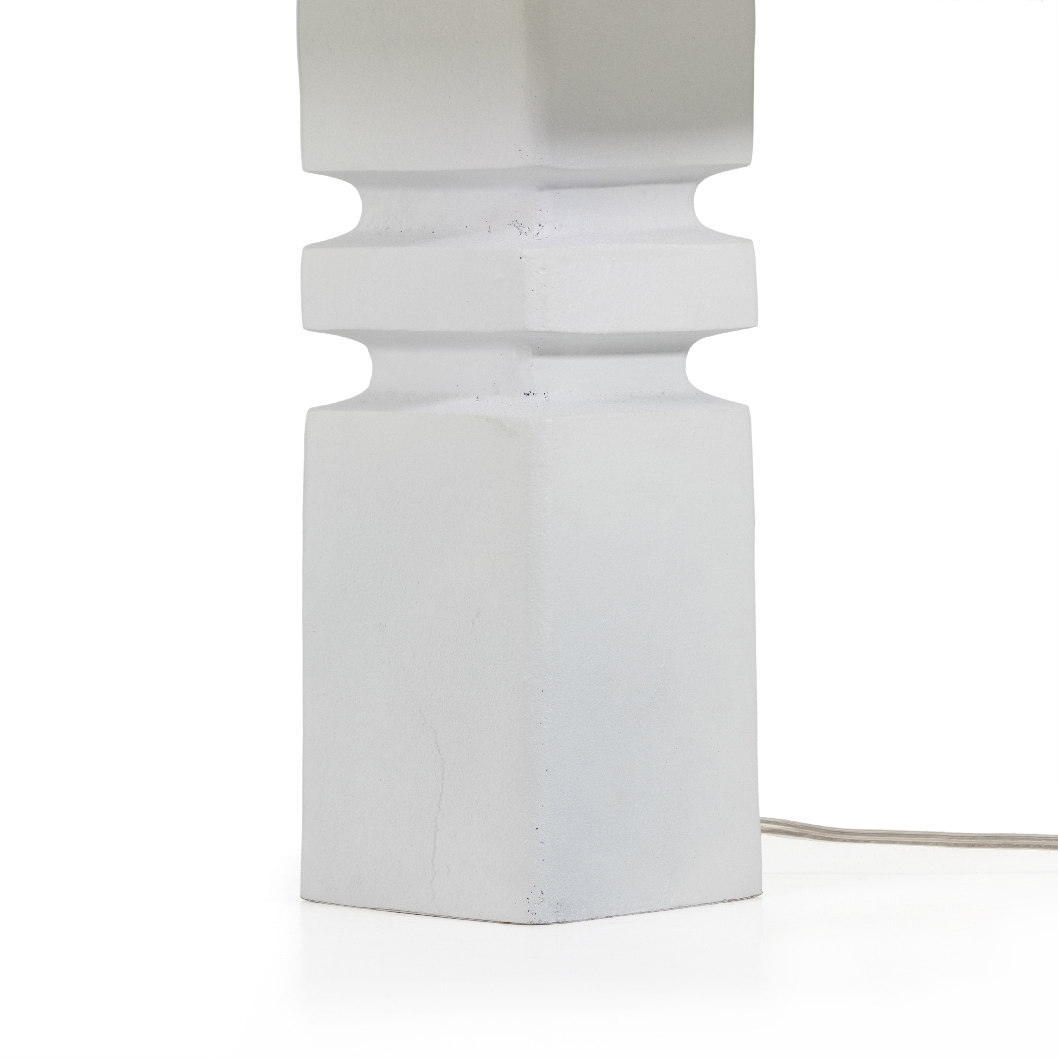 Renzo Table Lamp-Matte White Cast Alumn - Image 6
