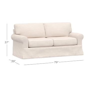 Buchanan Roll Arm Slipcovered Sofa 87", Polyester Wrapped Cushions, Performance Boucle Oatmeal - Image 5