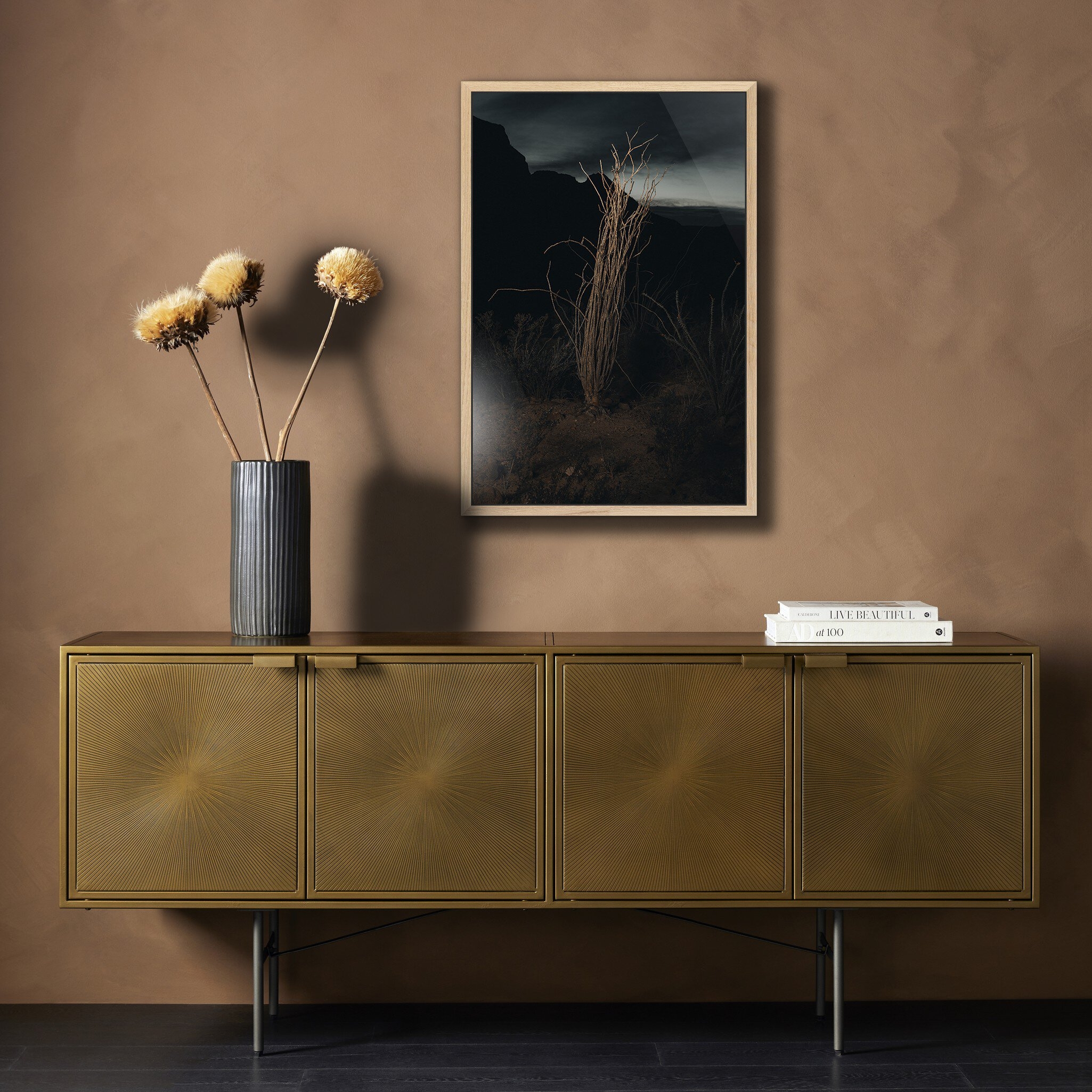 Ocotillo II by Mandy Steinback - Vertical Grain White Oak Floater - Image 1