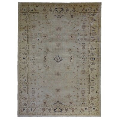 One-of-a-Kind Finadeni Hand-Knotted Oushak Gray 8'9" x 11'11" Wool Area Rug - Image 0