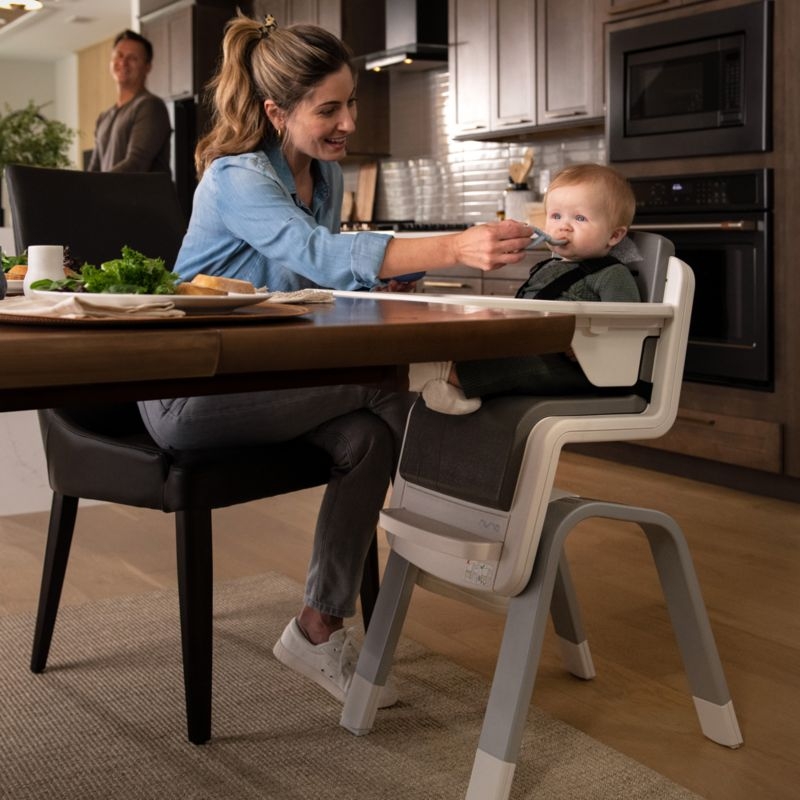 Nuna ® ZAAZ ™ Frost White and Grey Plastic Baby High Chair - Image 1