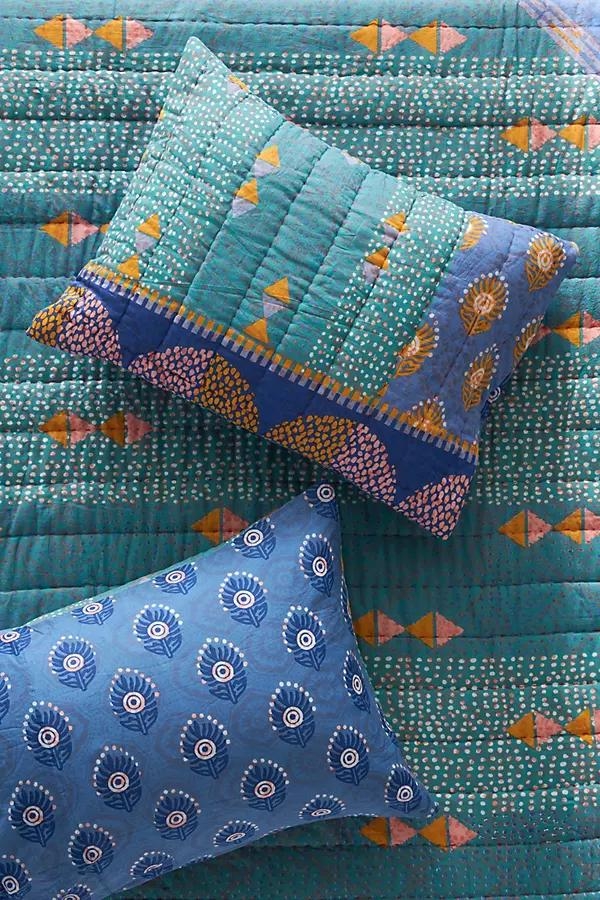 Upcycled Vendima Shams, Set of 2 By Anthropologie in Assorted Size S2 qn sham - Image 0