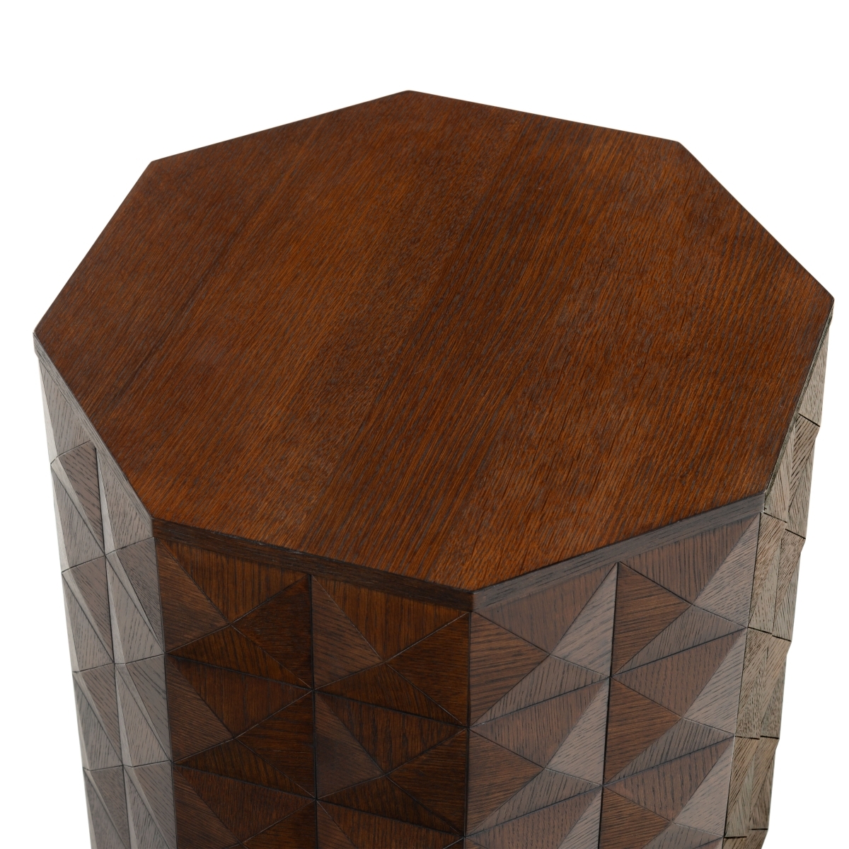 Patty Wood Octagon Accent Table - Walnut - Image 5