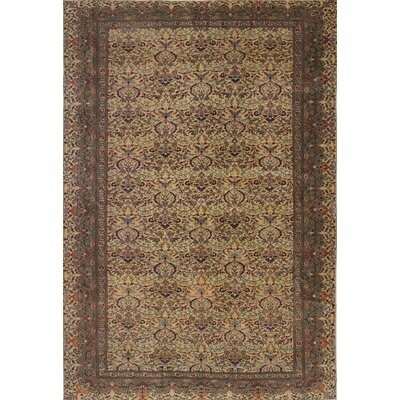 One-of-a-Kind Steadham Hand-Knotted Brown/Cream 6'7" x 9'9" Wool Area Rug - Image 0