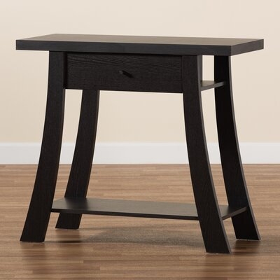 Red Barrel Studio® Studio Herman Modern And Contemporary Dark Brown Finished Wood 1-Drawer Console Table - Image 0
