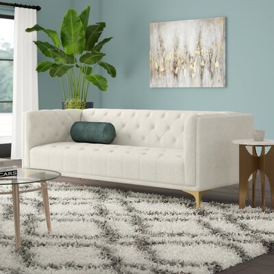 Luanna 80" Rolled Arm Chesterfield Sofa - Image 1