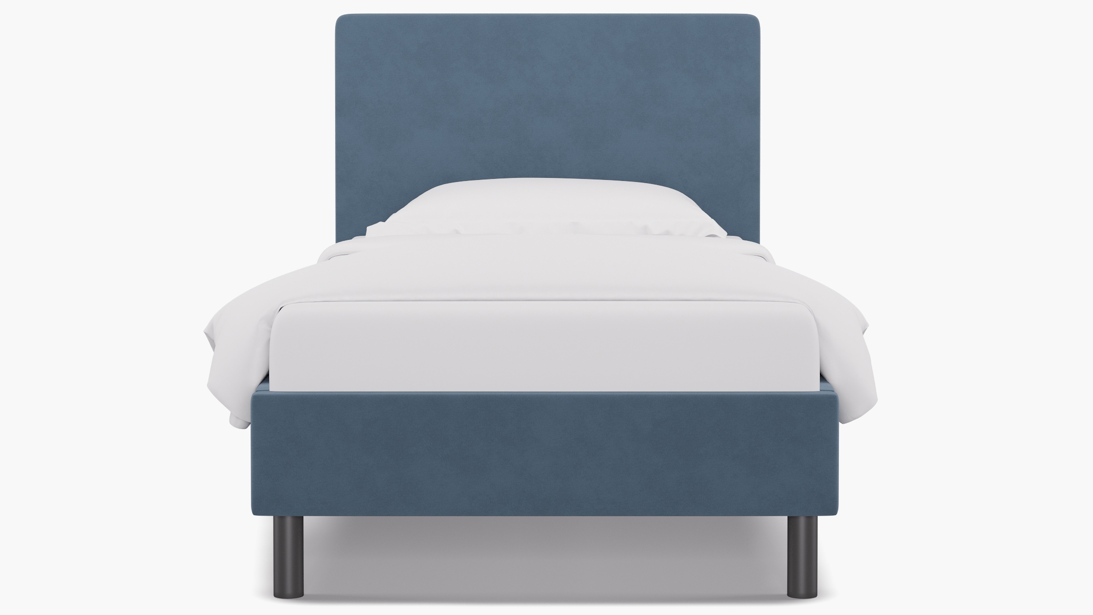 Tailored Platform Bed, Ocean Classic Velvet, Twin - Image 0