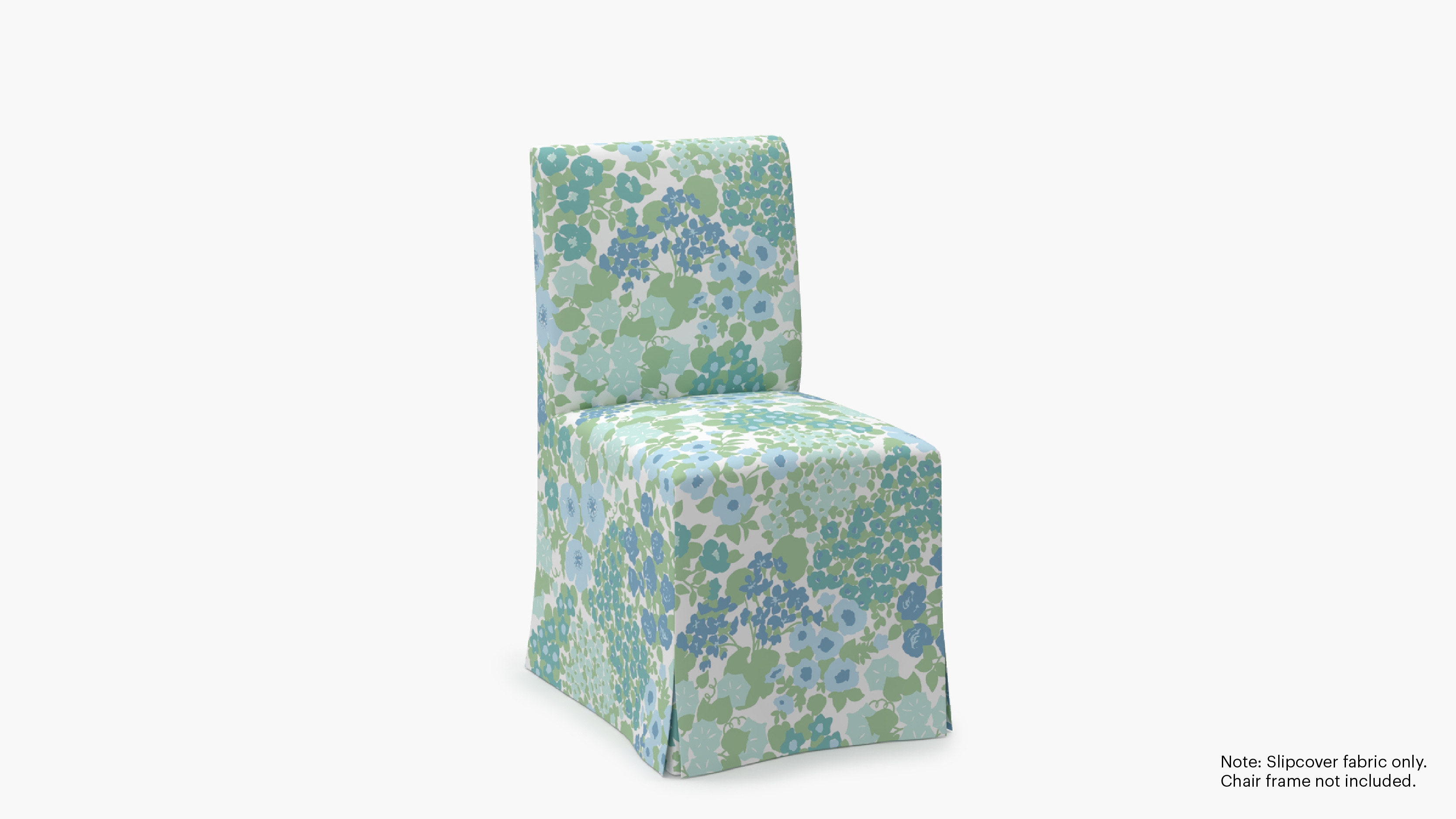 Slipcovered Signature Dining Chair - Cover Only, Mist Million Flowers - Image 1