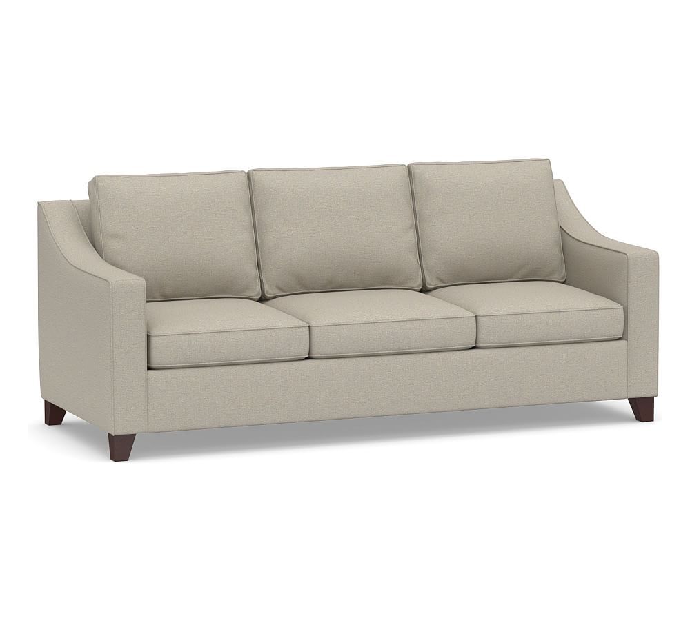 Cameron Slope Arm Upholstered Side Sleeper Sofa, Polyester Wrapped Cushions, Performance Boucle Fog - Image 0