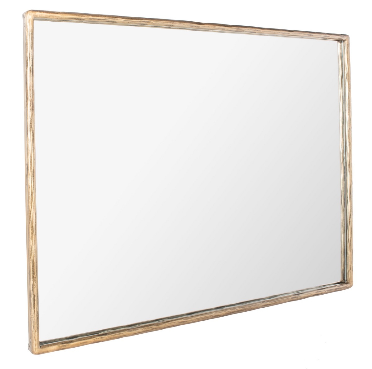 Trish Small Rectangle Metal Mirror - Brass - Image 3