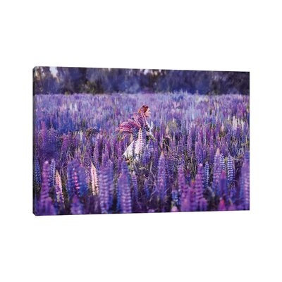 The Girl in Lupin Fields by Hobopeeba - Photograph Print - Image 0