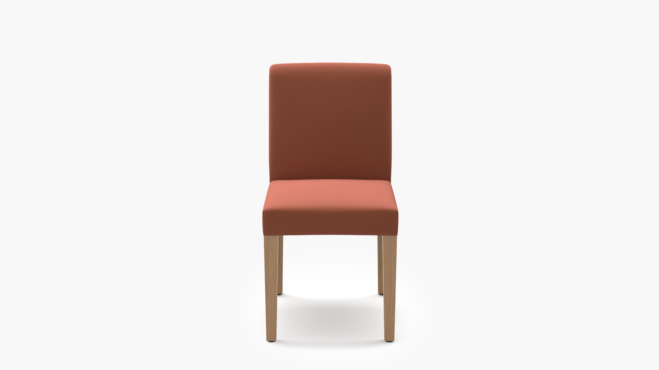 Signature Dining Chair, Terracotta Performance Velvet, Natural Square Tapered Leg - Image 0