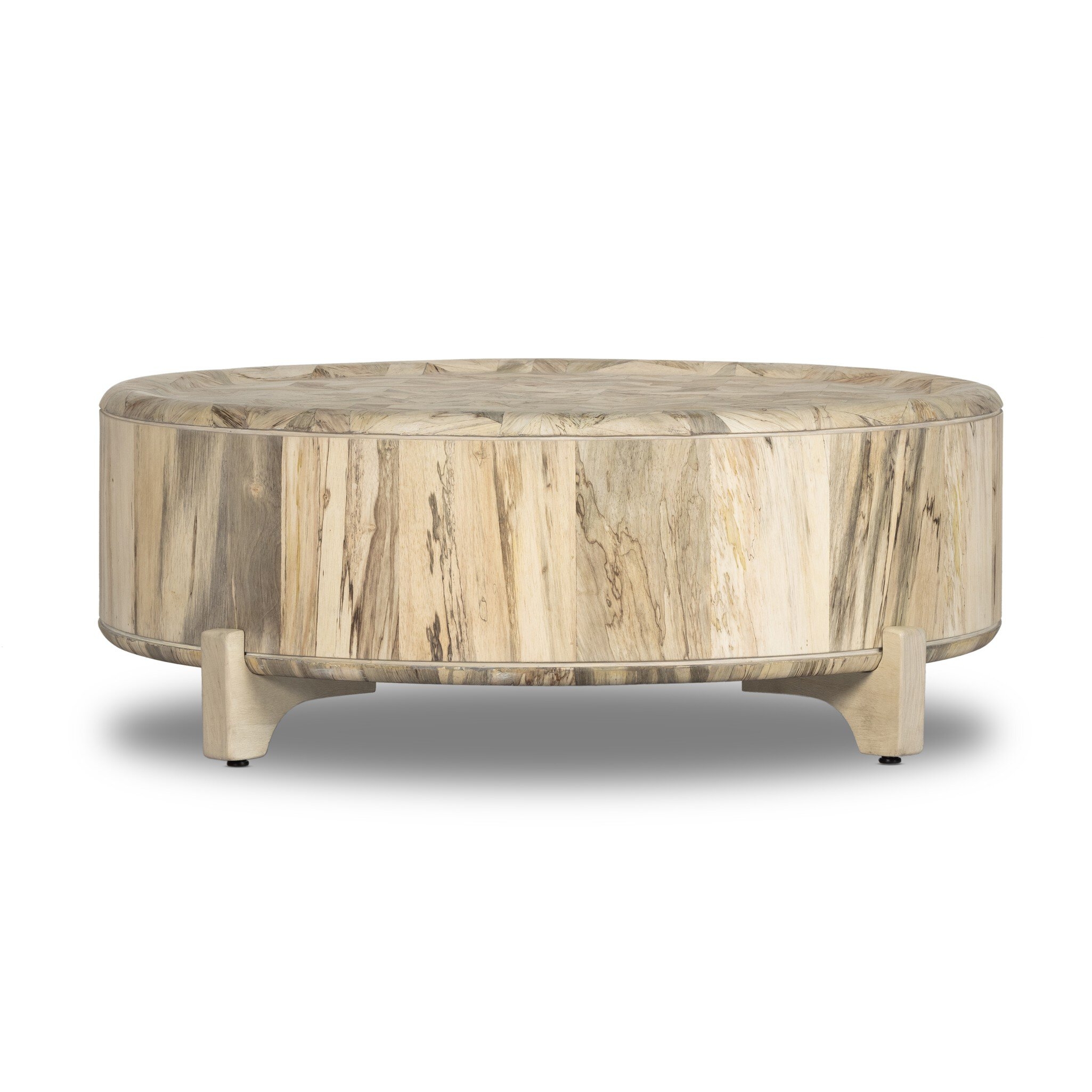 Zora Coffee Table - Whitewashed Spalted Primavera - Image 3