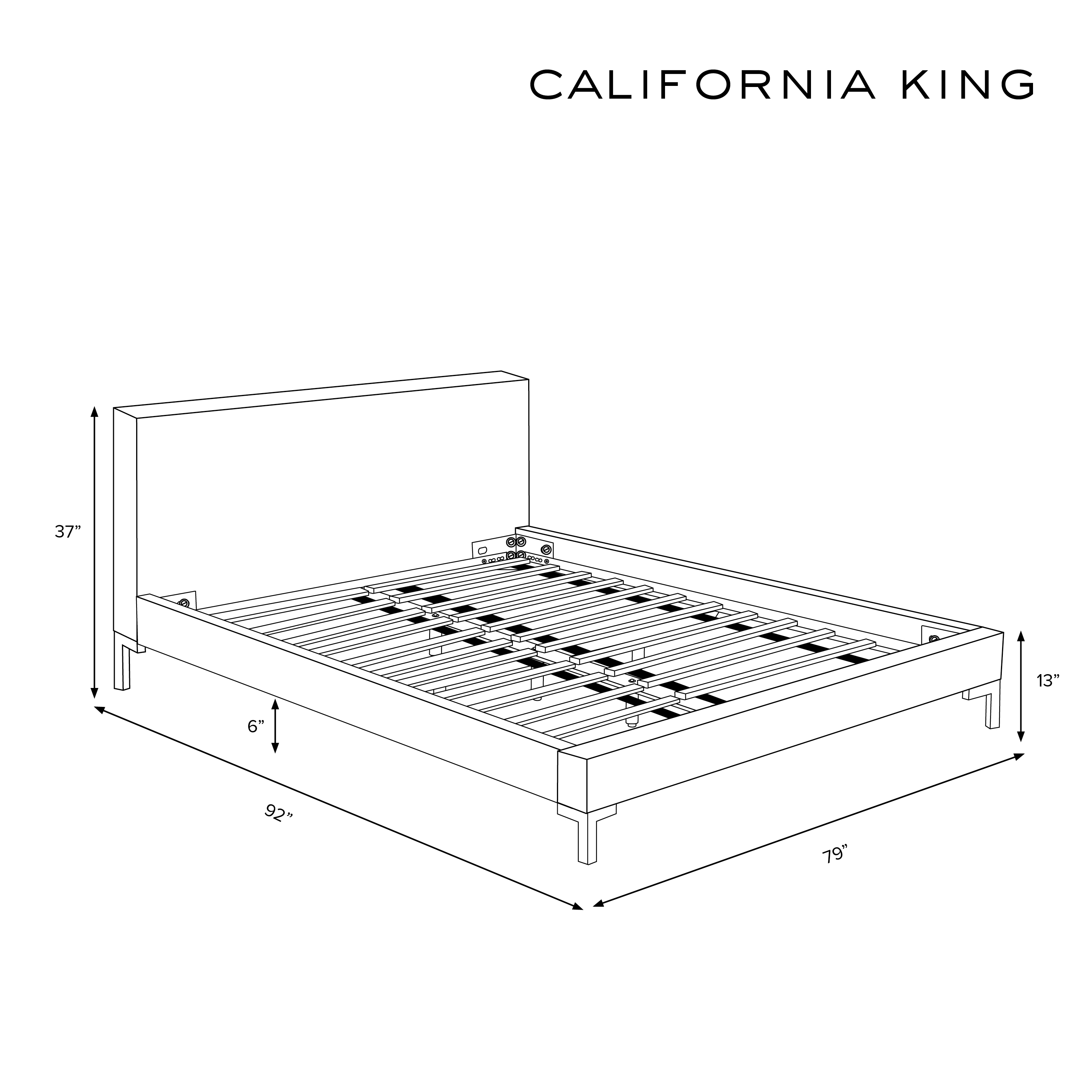 Deva Linen Platform Bed, Talc California King - Image 5