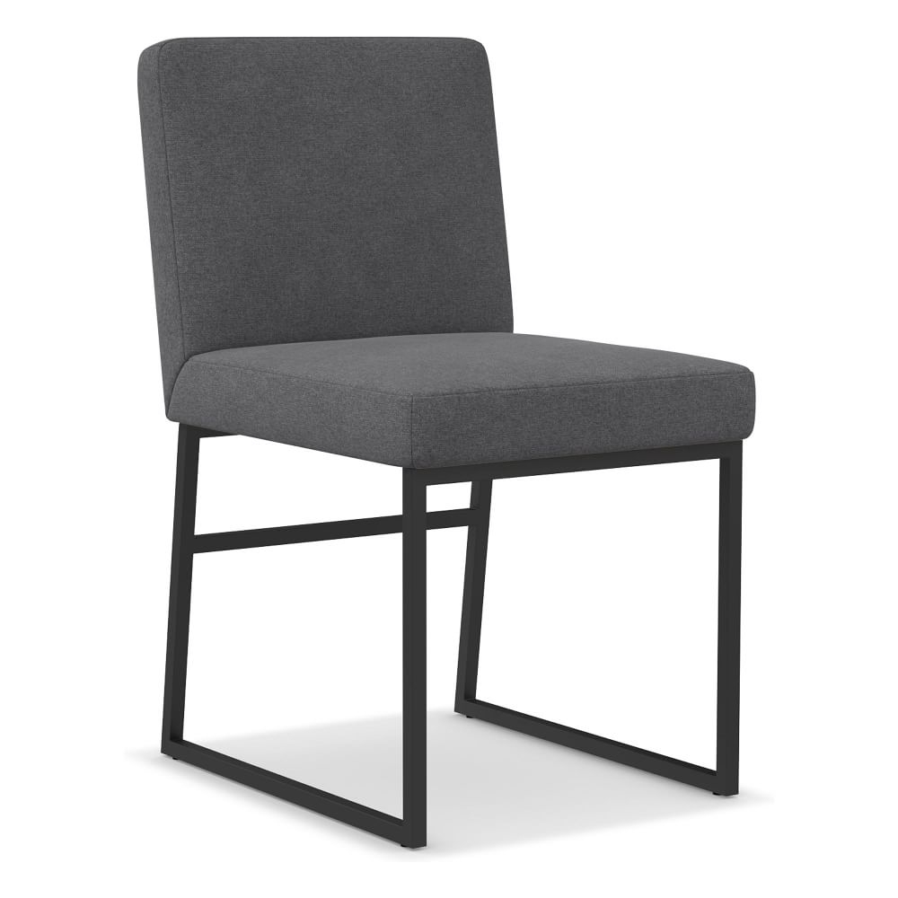 Range Side Chair, Distressed Velvet, Pewter, Dark Bronze - Image 0