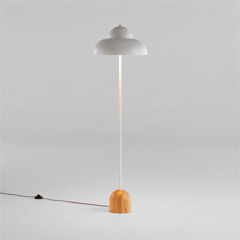 Eloise White Wood and Metal Kids Floor Lamp - Image 4