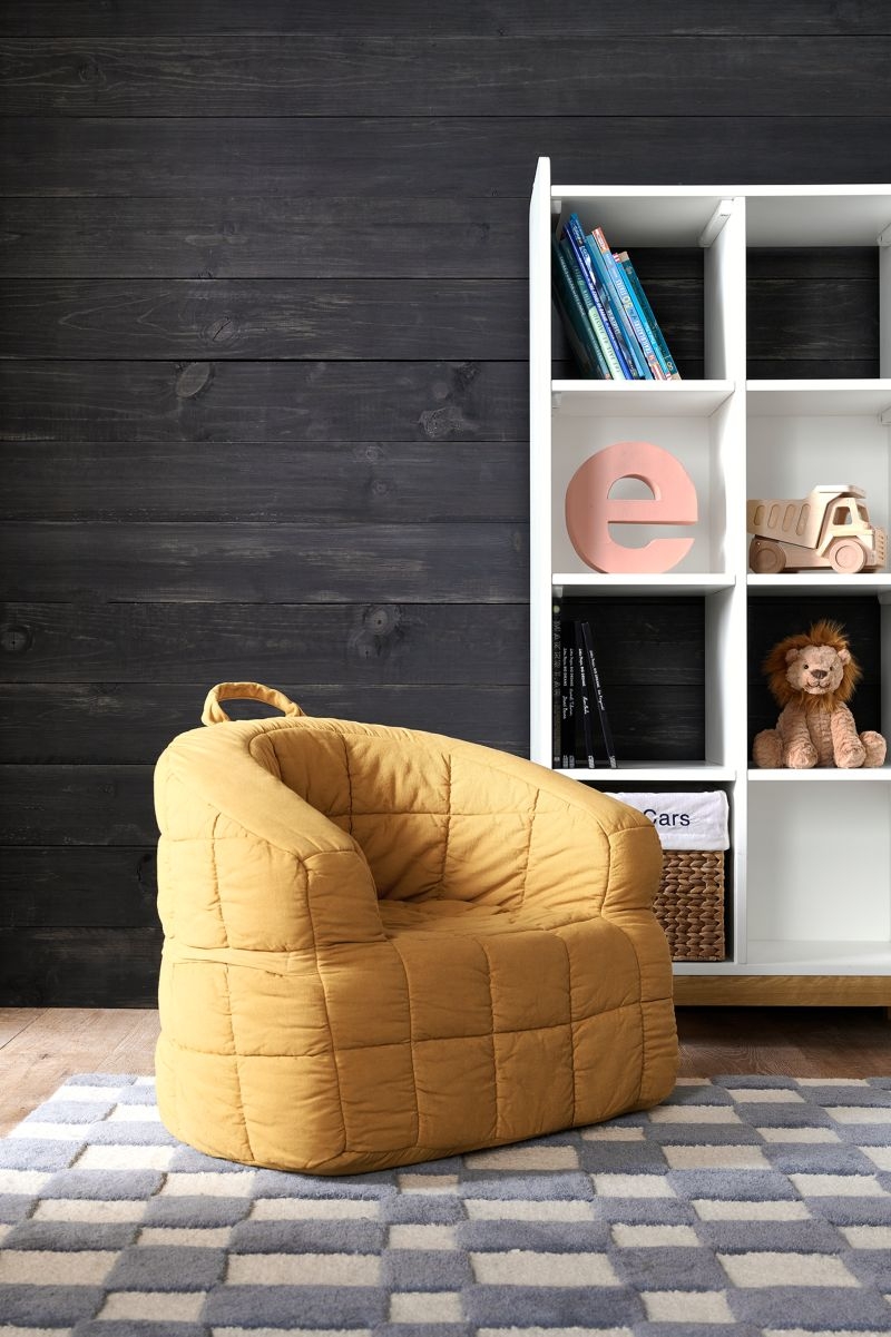 Imperfect Checkerboard Blue Wool Kids Area Rug 9'x12' - Image 2