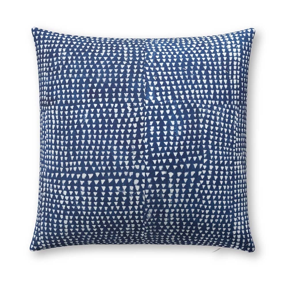 Arrows Indigo Outdoor Pillow by St. Frank | Blue | 26" W x 26" H | Polyester - Image 2