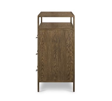 Modern Oak Extra Wide Drawer Dresser, Bronze - Image 3
