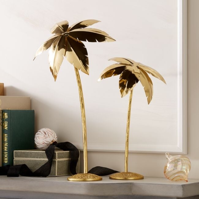 Palm Trees Gold Set of 2 - Image 0