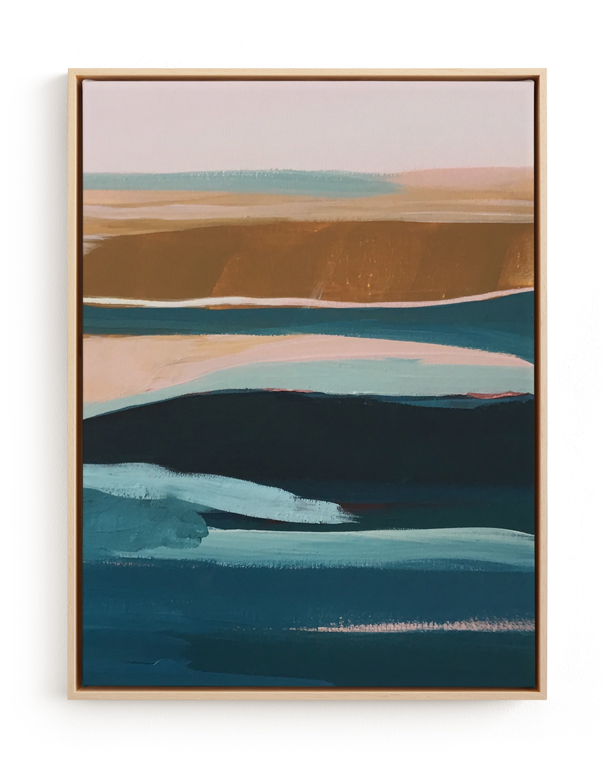 Golden Seascape Diptych II Limited Edition Fine Art Print 2 - Image 0