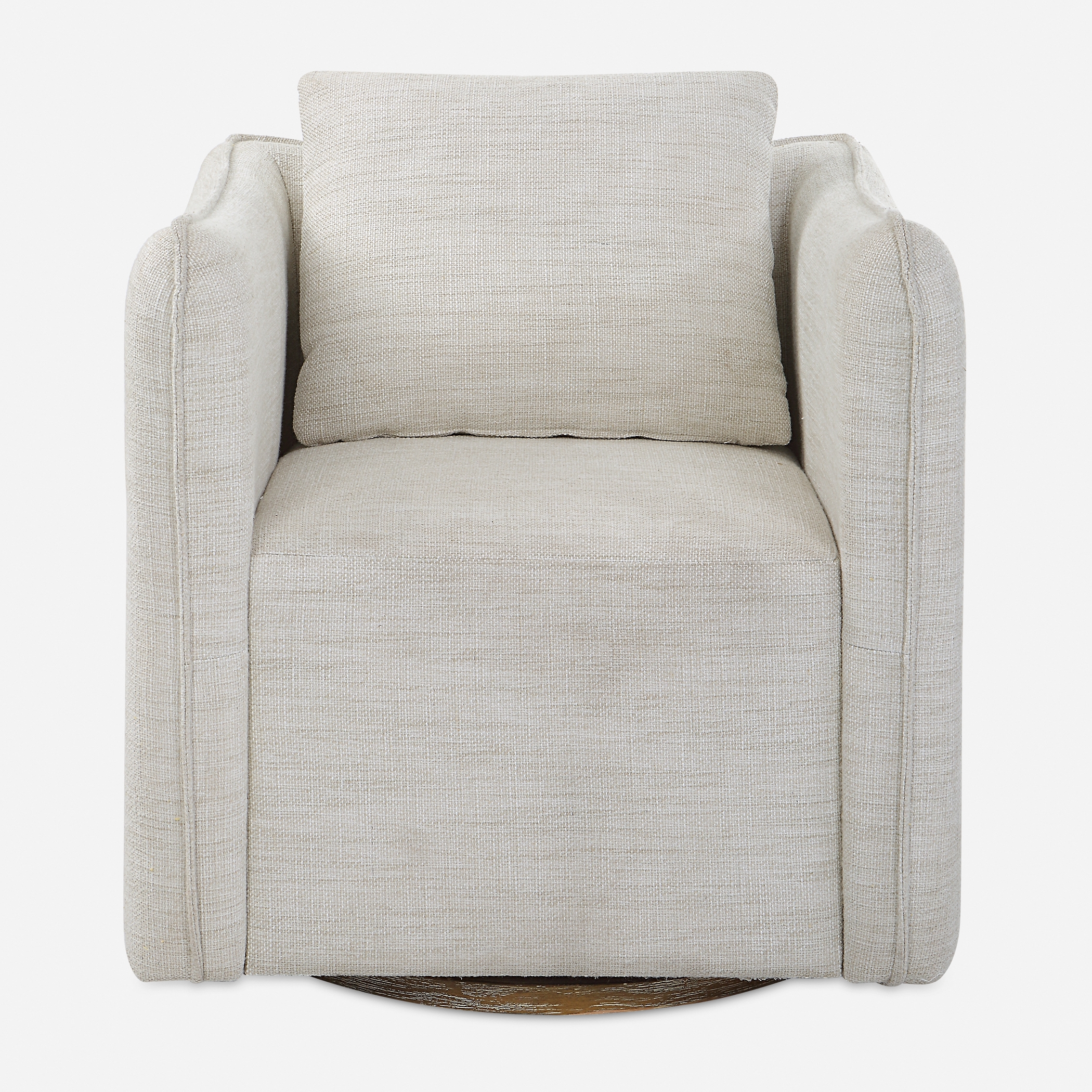Corben White Swivel Armchair - Image 0