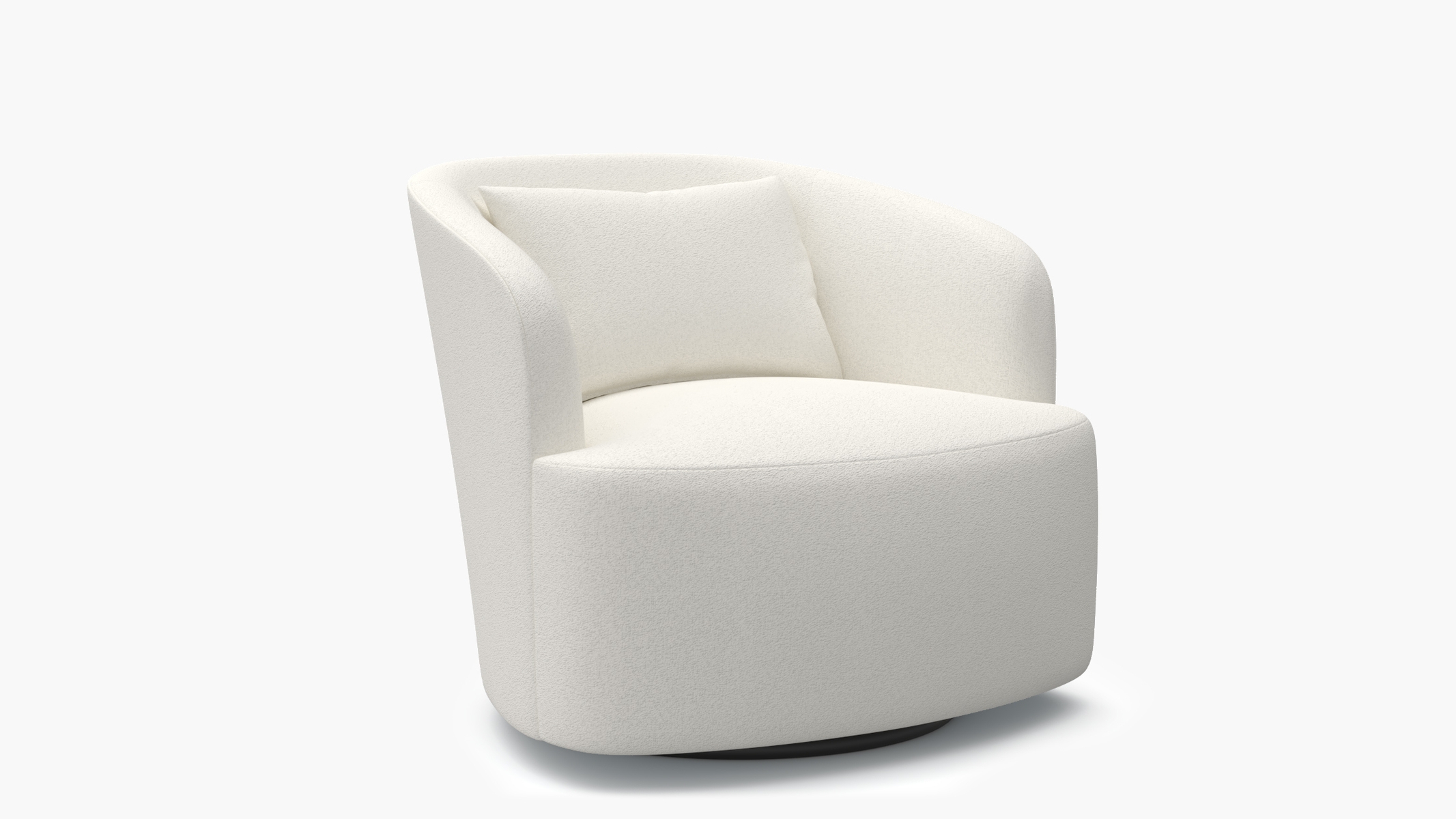 Deco Swivel Chair, Snow Boucle - Image 1