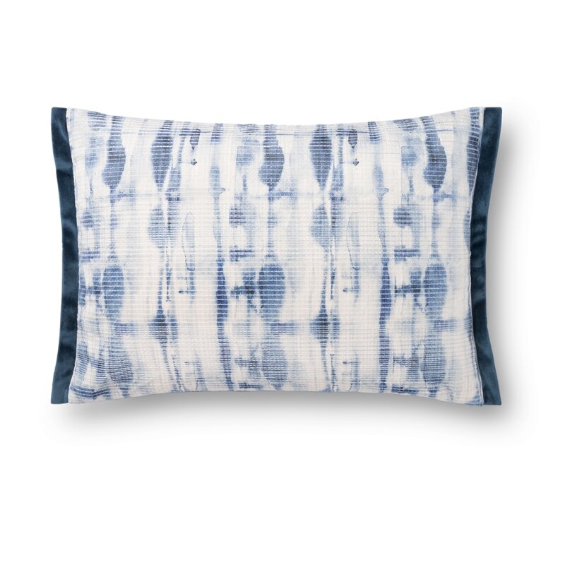 Abstract Lumbar Pillow Fill Material: Polyester/Polyfill, Color: Blue - Image 0