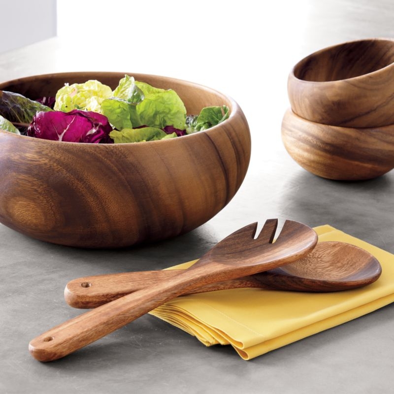 Tondo Acacia Servers, Set of 2 - Image 1