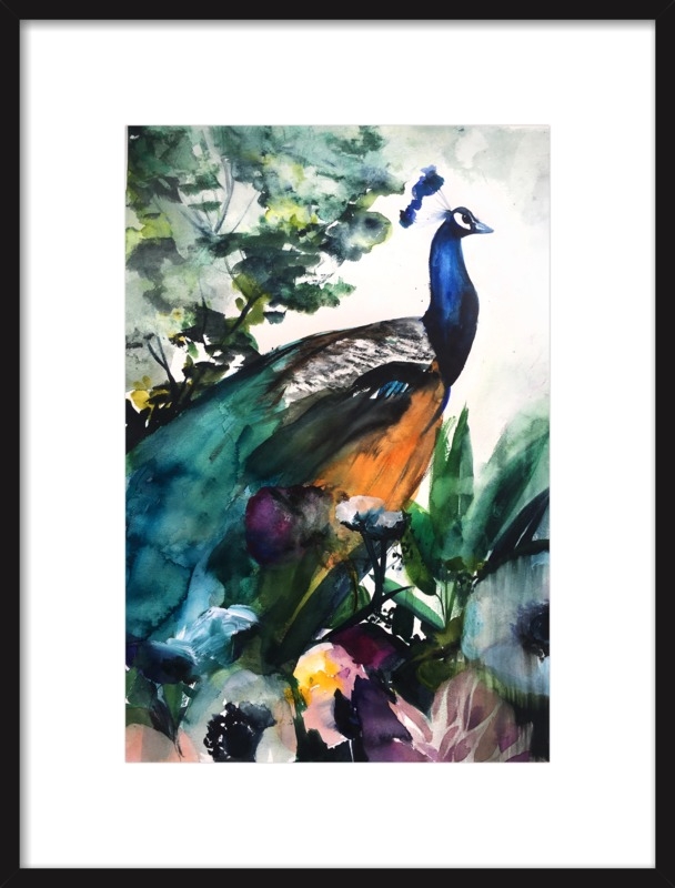 Peacock Garden by Christine Lindstrom for Artfully Walls - Image 0