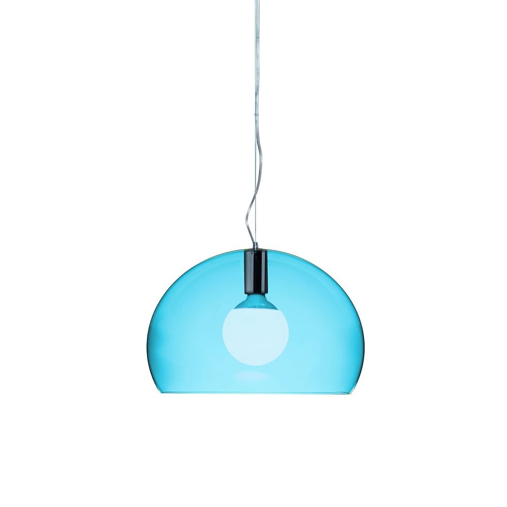 Kartell FL/Y Pendant Lamp, Small, PMMA, Petroleum Blue - Image 0
