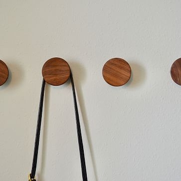 Modern Home Wooden Cone Wall Hook, Natural, Set Of 4 - Image 1