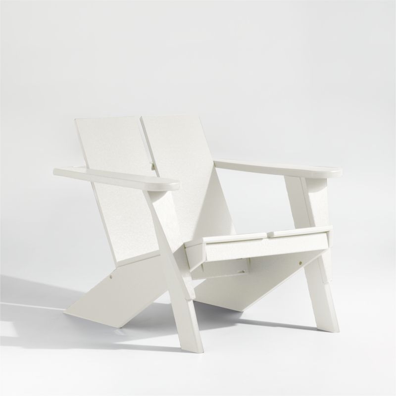 Paso White Outdoor Adirondack Chair by POLYWOOD® - Image 1