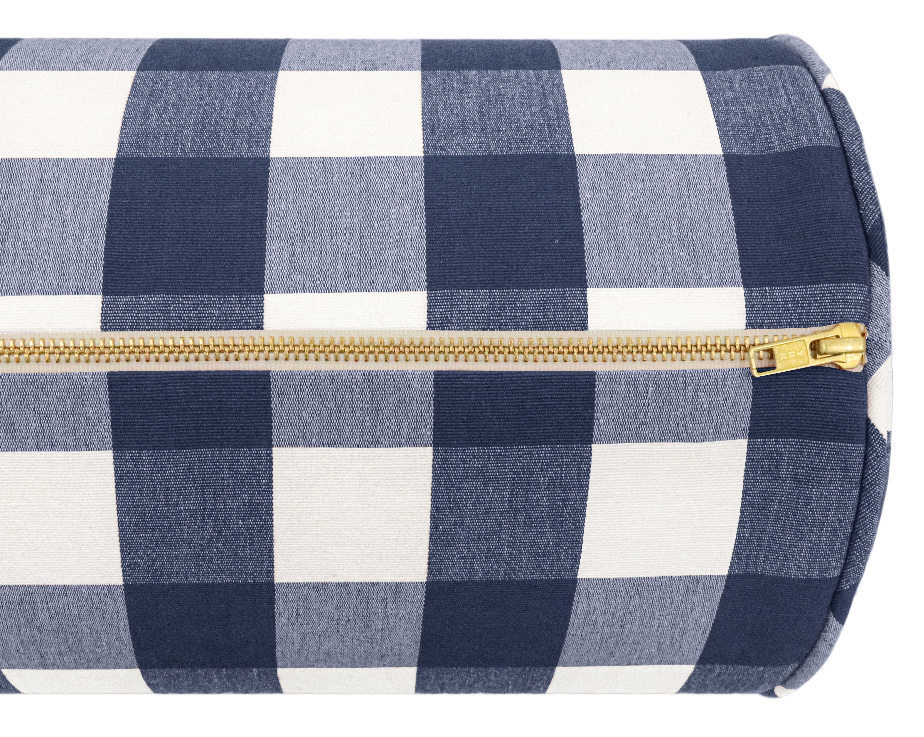 THE BOLSTER :: CHARLESTON CHECK // NAVY BLUE - TWIN // 9" X 24" - Image 3