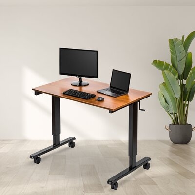 Crank Adjustable Height Rolling Standing Desk - Image 0