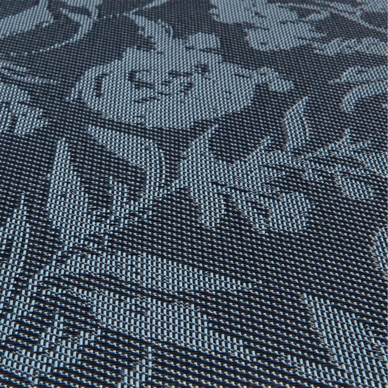 Chilewich ® Rectangular Indigo Floral Easy-Clean Vinyl Placemat - Image 1