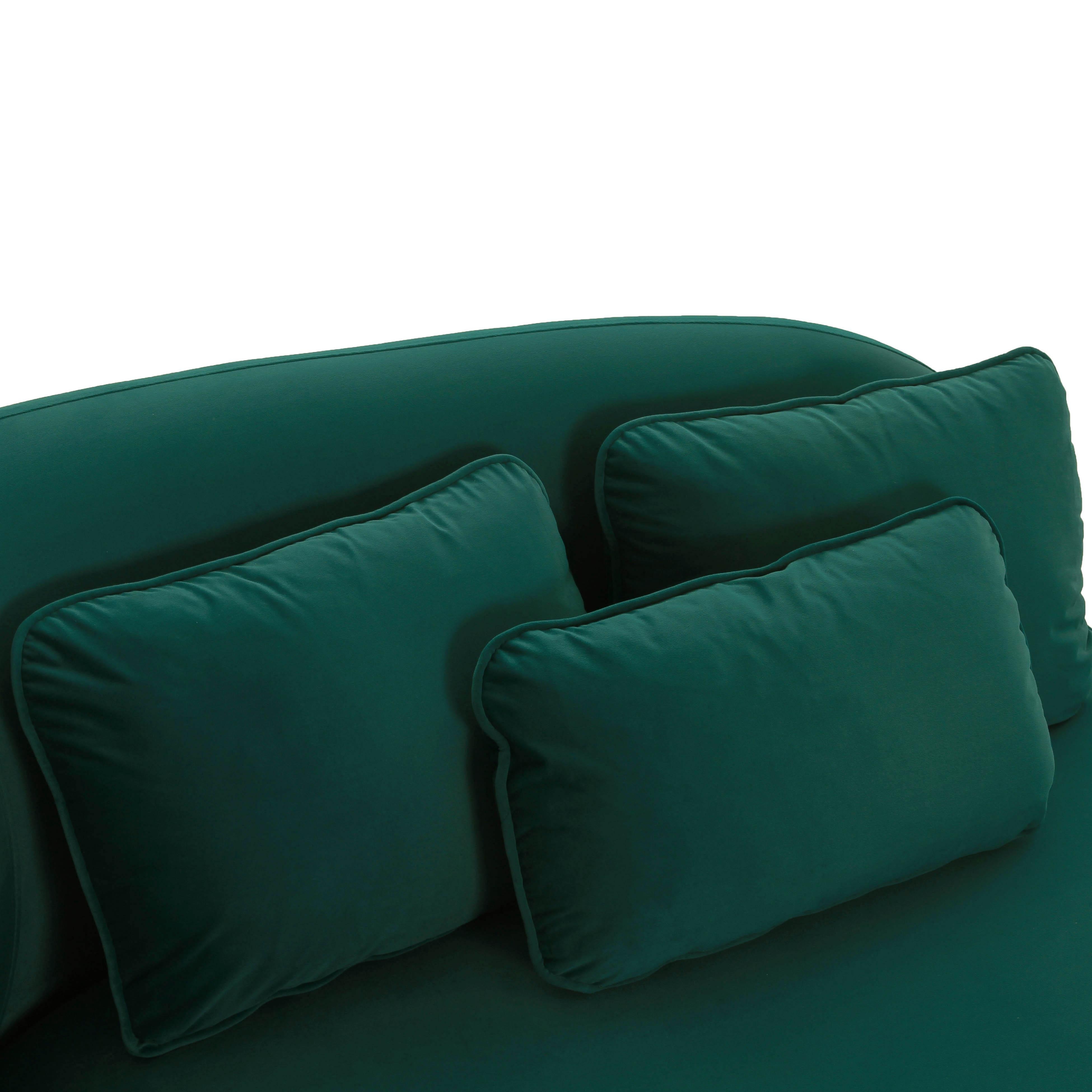 Galet Green Velvet Chaise - Image 3