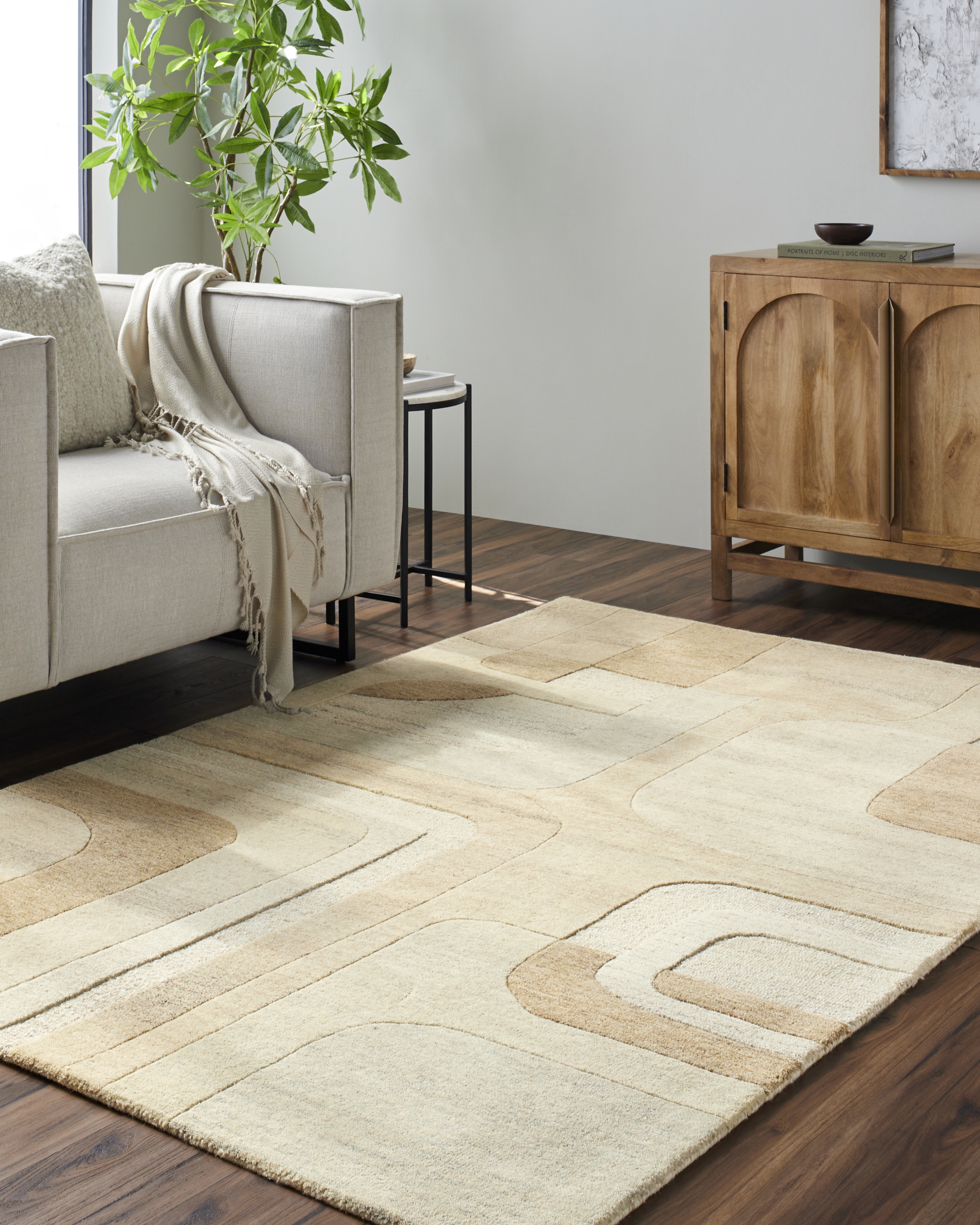 Brook Beige Indoor 2' x 3' Handmade Rug - Image 1