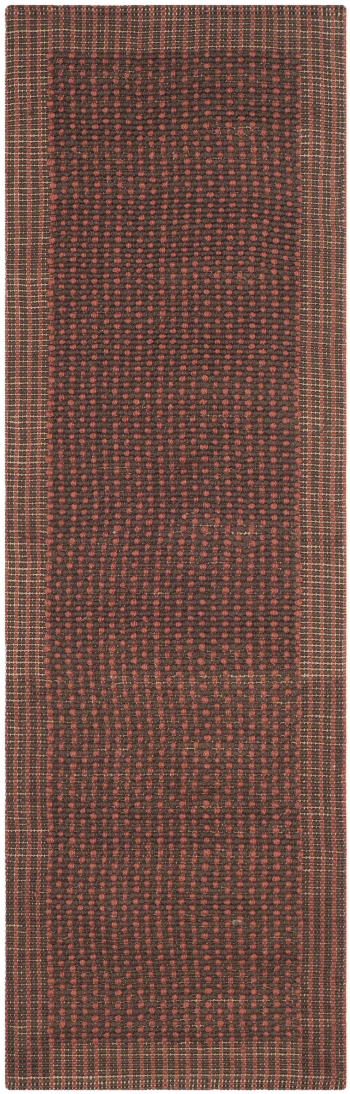 Arlo Home Hand Woven Area Rug, NF451A, Brown/Rust,  2' 6" X 8' - Image 0