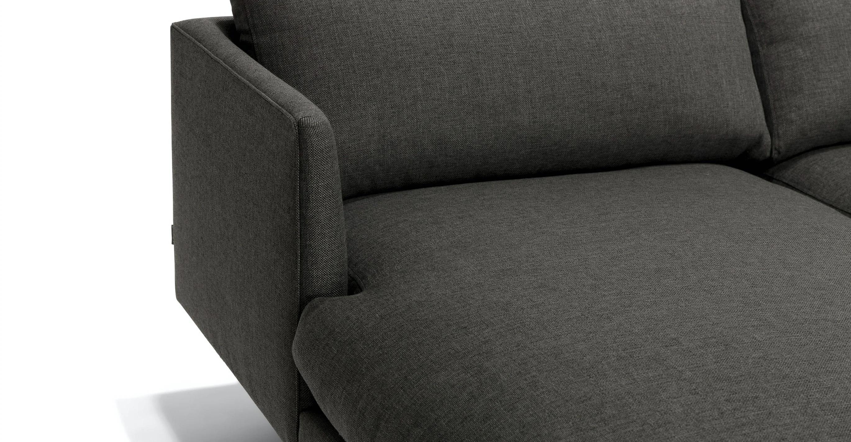 Burrard Left Sectional Sofa, Graphite Gray - Image 9
