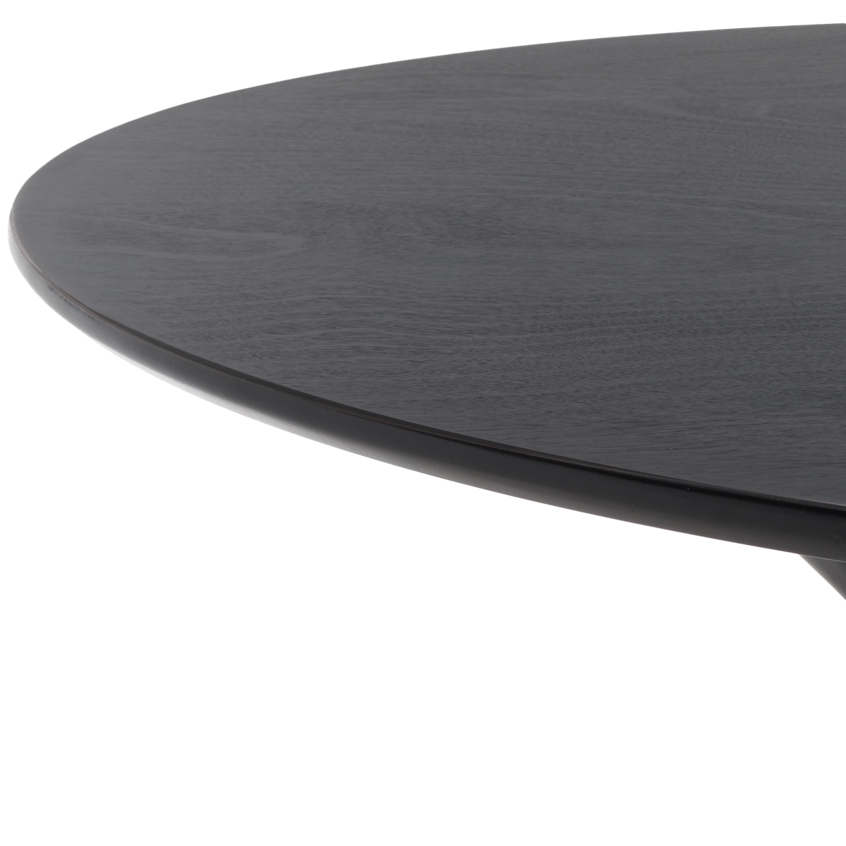 Nicolai Round Dining Table - Matte Black - Safavieh - Image 2