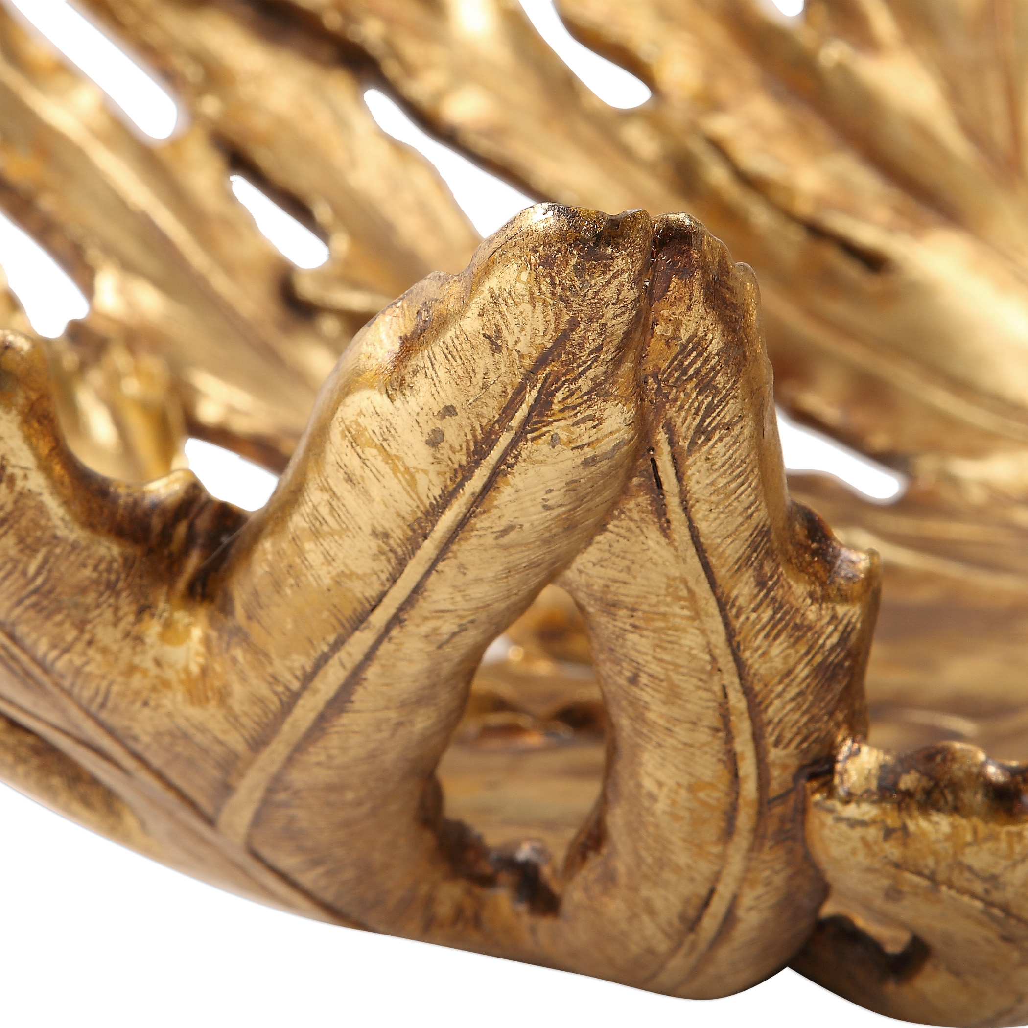 Oak Leaf Metallic Gold Bowl - Image 3