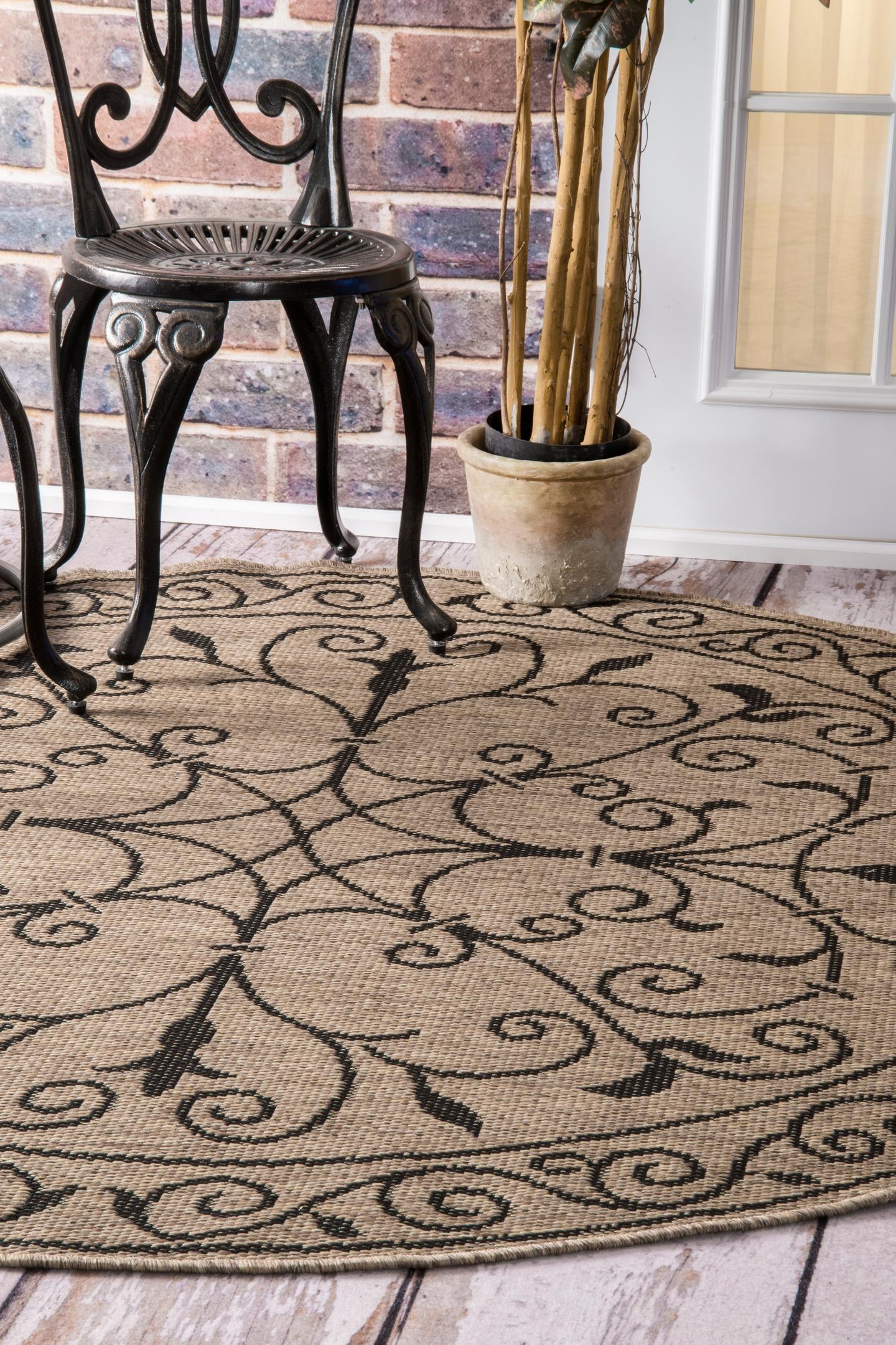 Machine Made Kathleen Outdoor Krem Area Rug - Image 4