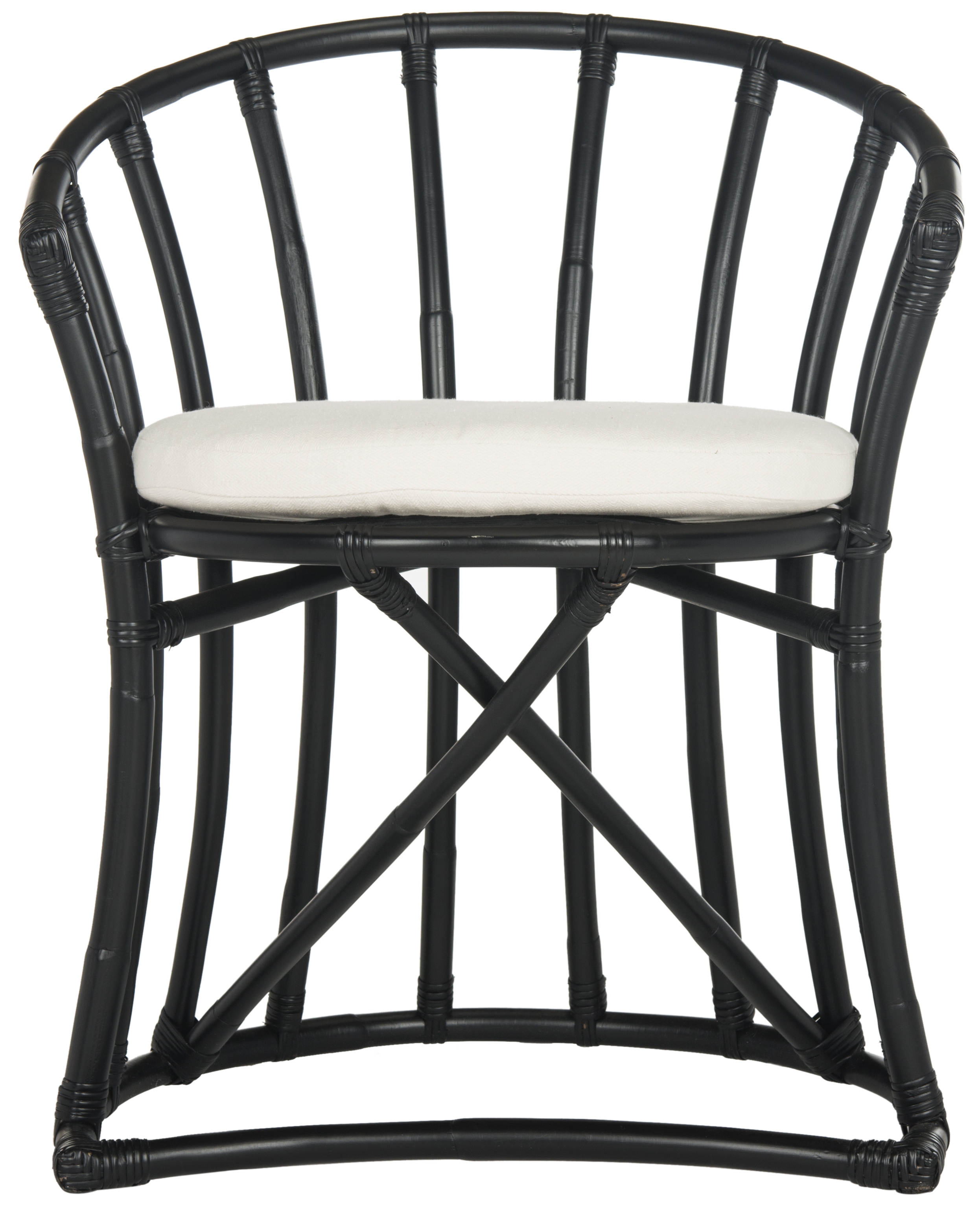 Bates Rattan Accent Chair - Black/White - Safavieh - Image 0