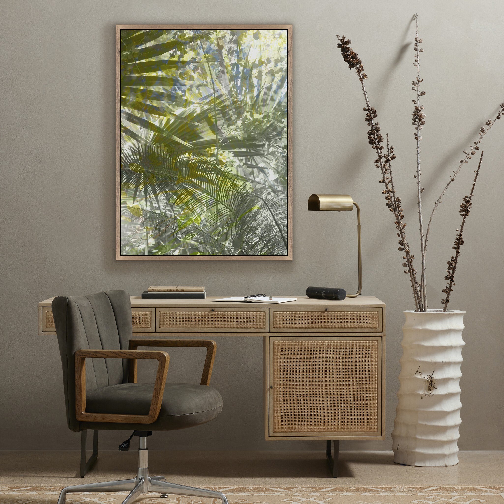 Golden Years by Fountain Grass Studios - Rustic Walnut Floater - Image 2