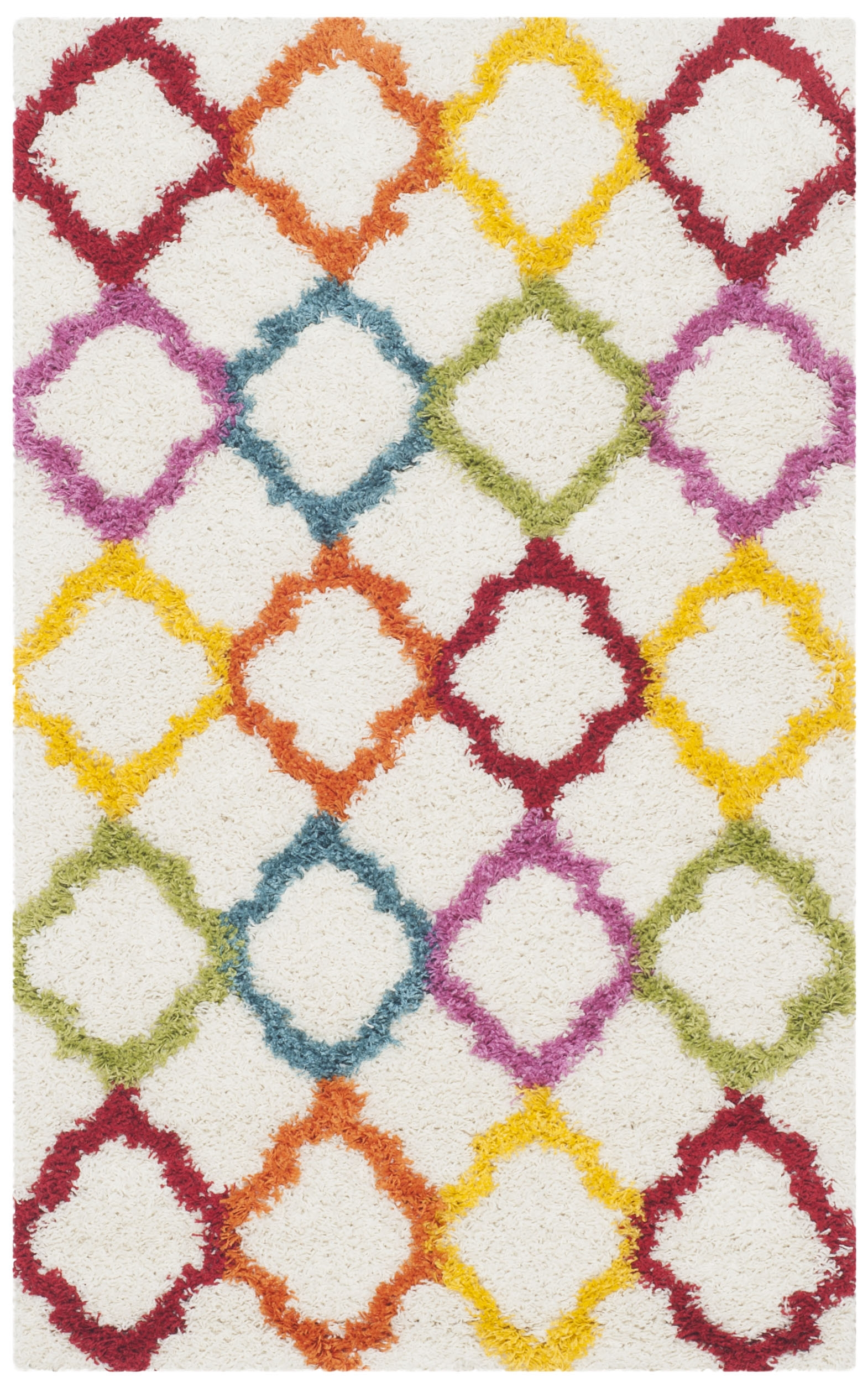 Arlo Home Woven Area Rug, SGK569A, Ivory/Multi,  4' X 6' - Image 0